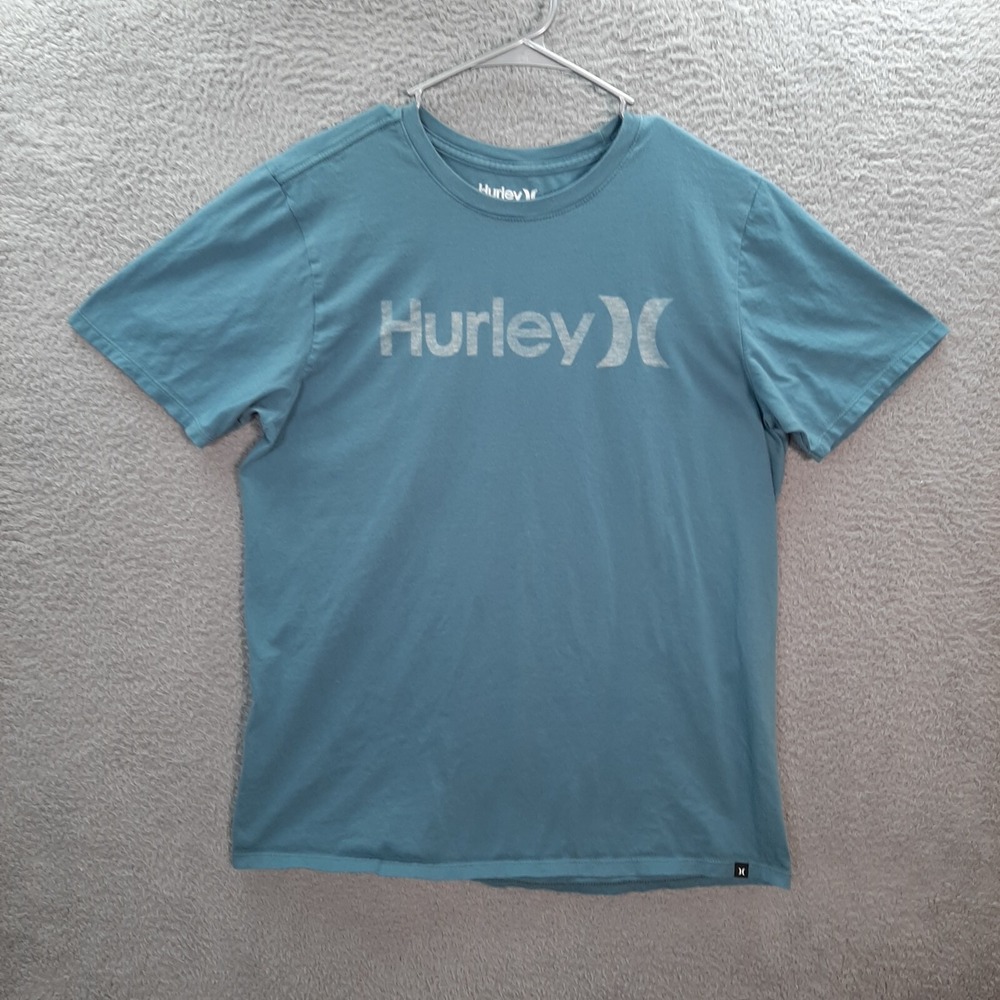 Hurley Shirt Adult Large Blue Graphic Tee Crewneck Surfer Skater BMX Thrasher